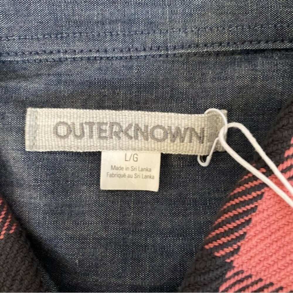 New Outerknown Check Pattern Button Down Blanket … - image 6